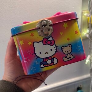 Hello Kitty Sanrio Smiles 2002 Rainbow Tin Box